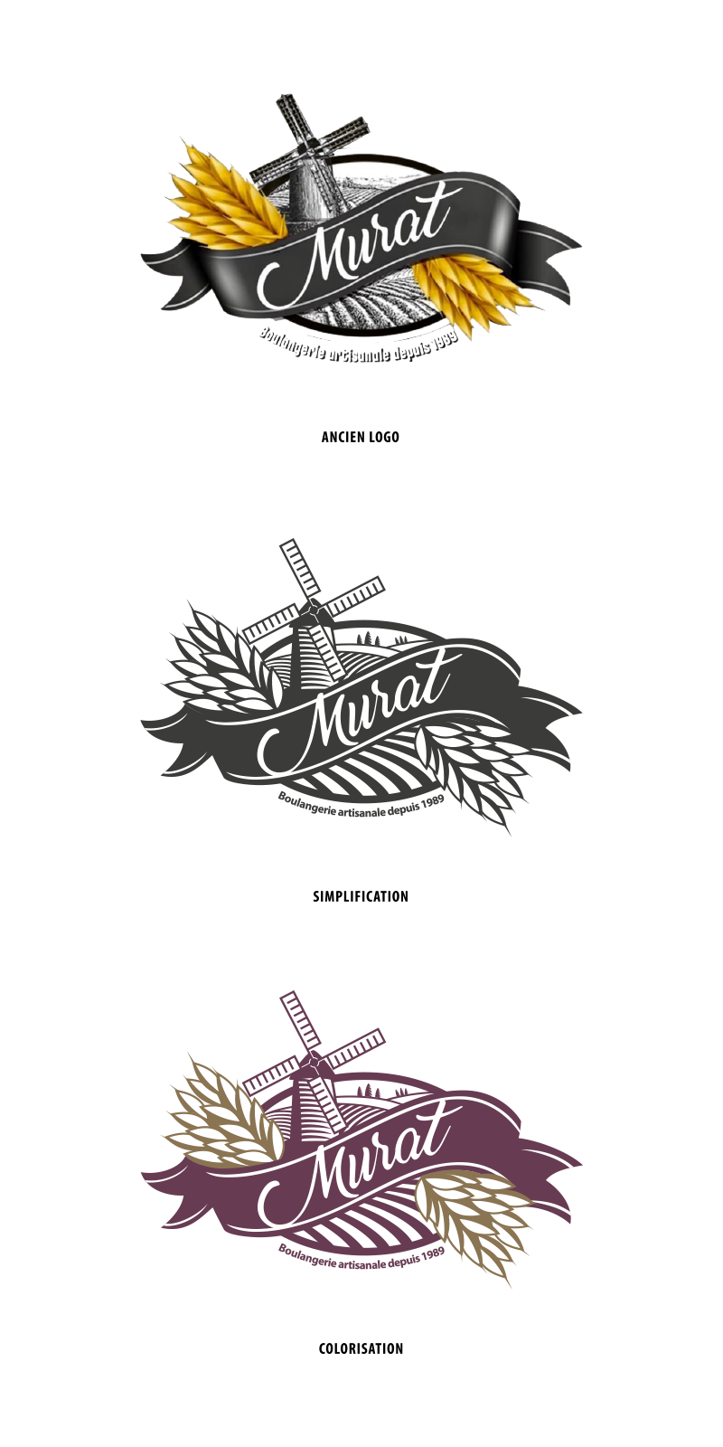 Évolution du logo de la boulangerie