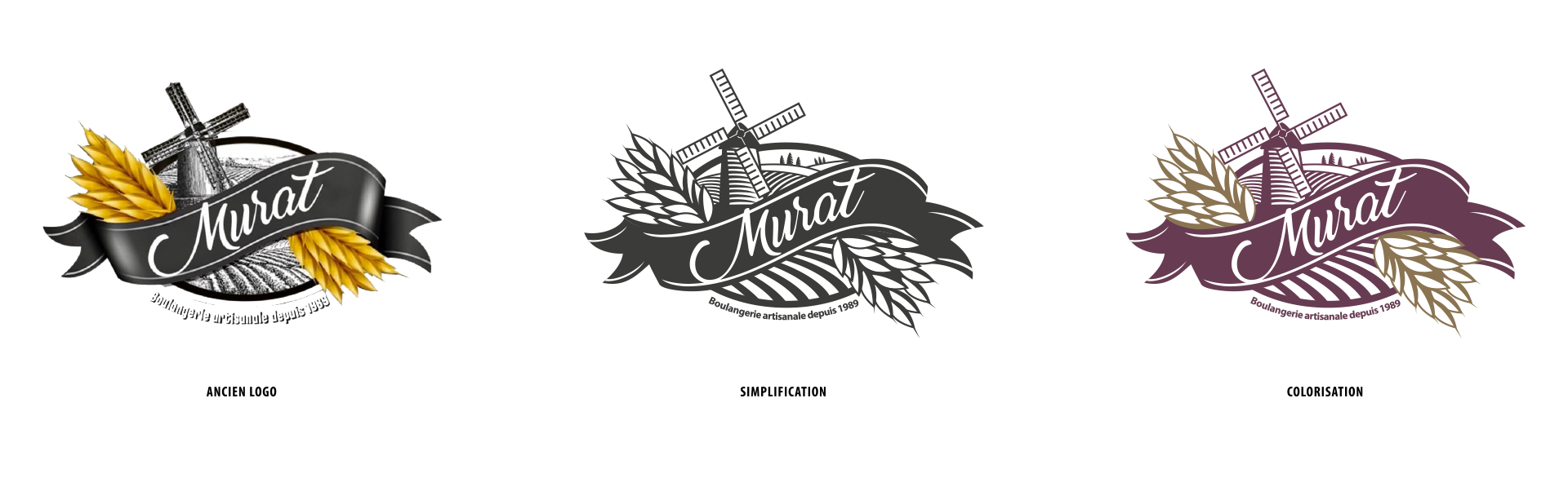 Évolution du logo de la boulangerie