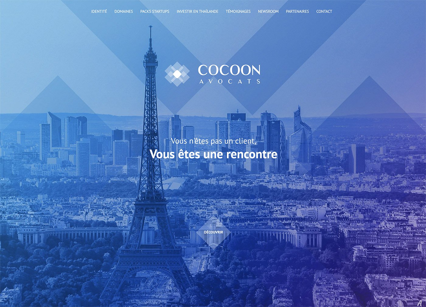 Capture du site internet Cocoon avocats