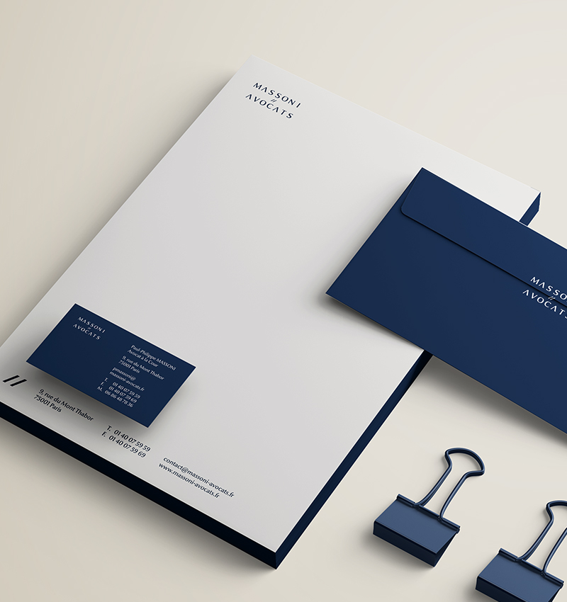 Cartes de visites, entête, enveloppes