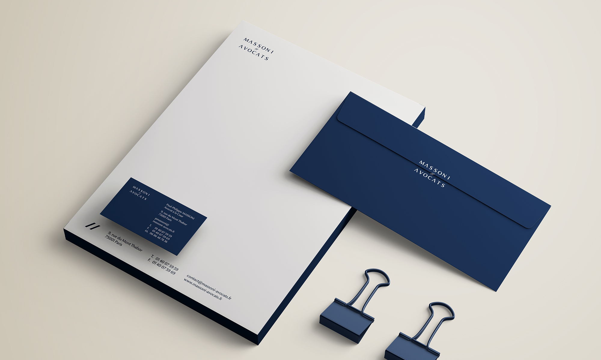 Cartes de visites, entête, enveloppes