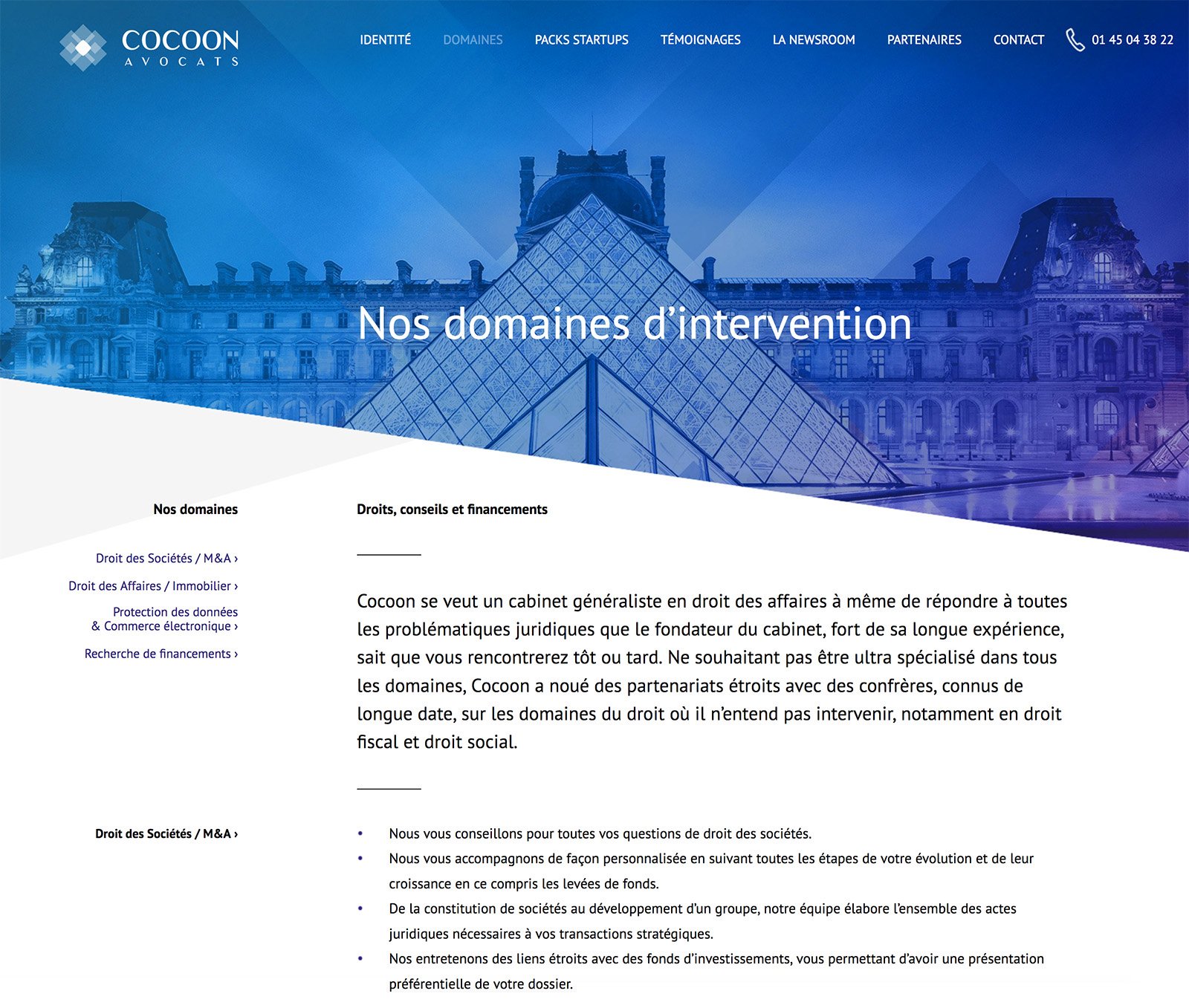Pages domaines d'interventions